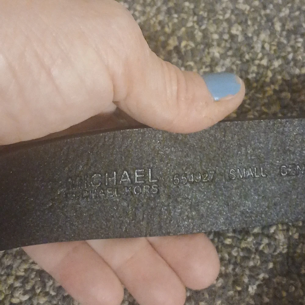 Michael Kors Black Belt with Gold Buckle Size S